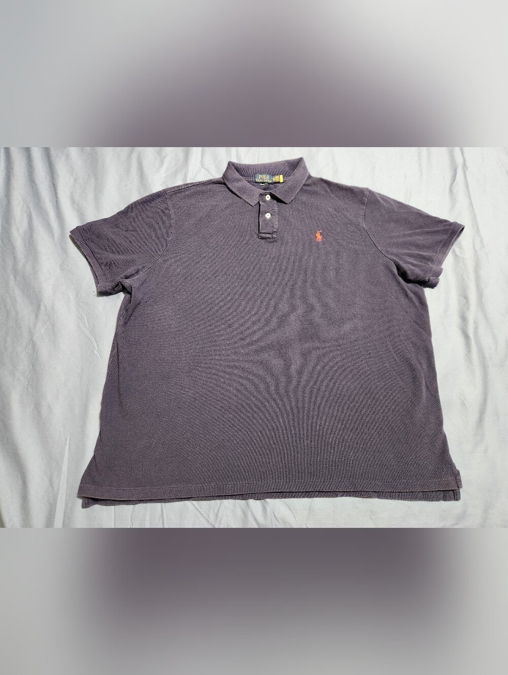 Polo Ralph Lauren Dark Purple Polo Shirt XXL Orange Pony